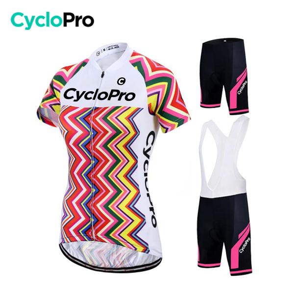 TENUE DE CYCLISME FEMME - ZIGZAG+ Tenue de cyclisme été CycloPro 