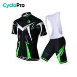 Tenue de Cycliste Route - Confort+ - DESTOCKAGE Tenue de cyclisme été GT-Cycle Outdoor Store Vert - Bretelles S 