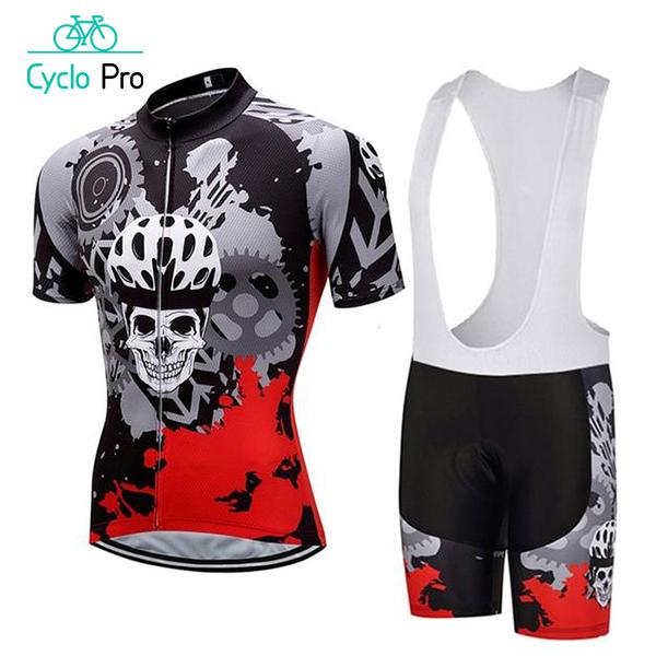 Tenue De Cycliste Route Squelette - Skull+ - DESTOCKAGE Tenue de cyclisme été Cyclo Pro Bretelles blanches XS 