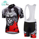 Tenue De Cycliste Route Squelette - Skull+ - DESTOCKAGE Tenue de cyclisme été Cyclo Pro Bretelles blanches XS 