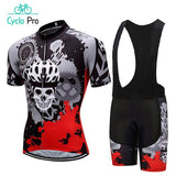 Tenue De Cycliste Route Squelette - Skull+ - DESTOCKAGE Tenue de cyclisme été Cyclo Pro Bretelles noires XS 