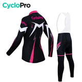 Tenue Vélo Automne Rose - Confort+ - DESTOCKAGE tenue automne femme CycloPro 