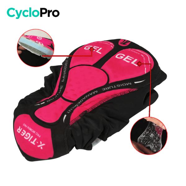 Tenue Vélo de Route Noire et Rose - Confort+ Tenue de cyclisme été GT-Cycle Outdoor Store 