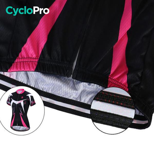 Tenue Vélo de Route Noire et Rose - Confort+ Tenue de cyclisme été GT-Cycle Outdoor Store 