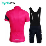 TENUE VÉLO DE ROUTE ROSE - ÉLÉGANCE+ Tenue de cyclisme été CycloPro 