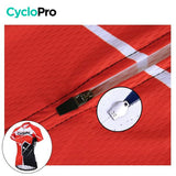 TENUE VÉLO DE ROUTE ROUGE - CONFORT+ Tenue de cyclisme été CycloPro 