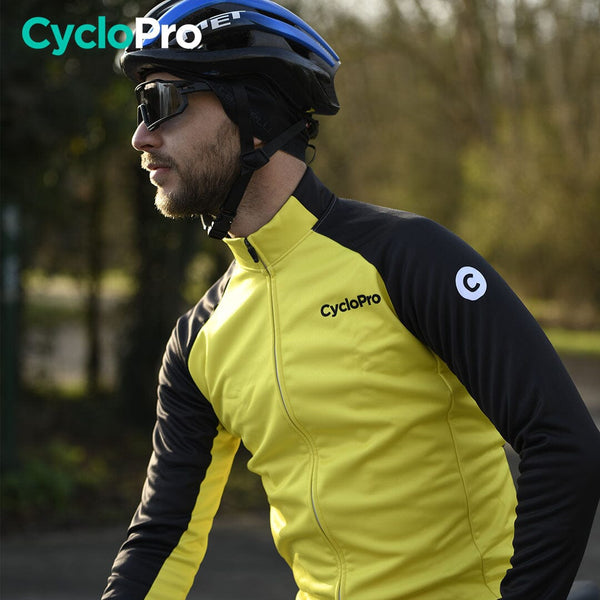 Thermique Cyclisme Jaune - Thermika Veste thermique velo CycloPro 